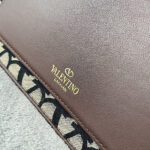 Valentino Loco Toile Iconographe Shoulder Bag Dark Coffee